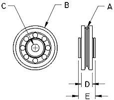 wire rope sheave bearing drawing