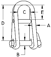halyard shackle key pin drw