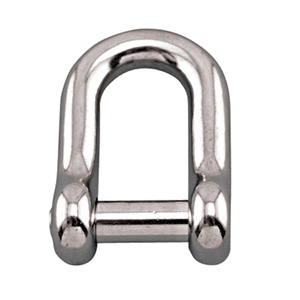 Straight D shackle with no snag pin