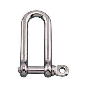Long D shackle with screw pin